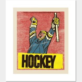 Vintage Hockey Player Posters and Art